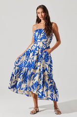 Sarina Linen-Blend Maxi Dress