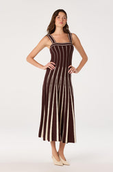 Marlen Striped Knit Maxi Dress