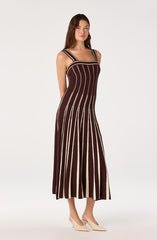 Marlen Striped Knit Maxi Dress