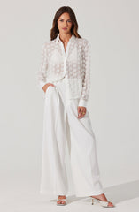 Ioannis 3D Floral Appliqué Shirt