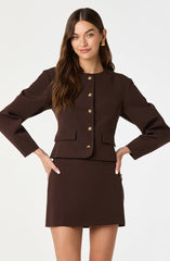 Collarless Tailored Blazer