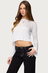 Catalena Long Sleeve Sheer Top