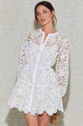Celie Crochet Lace Mini Dress