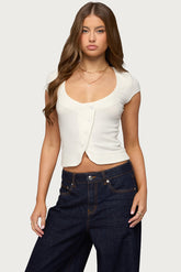 Blaunca Asymmetric Knit Top