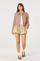 Jesse Plaid Cropped Jacket