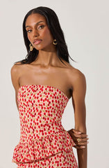 Asymmetrical Tiered Ruffle Midi Dress