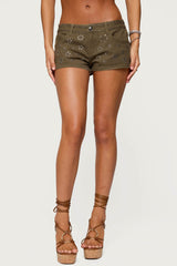 Eartha Studded Micro Shorts